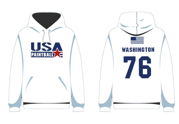 Team USA Paintball Hoodie - 2023 Women Logo White