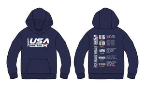 Team USA Paintball Hoodie - NAVY 2025 ROSTER (LIMITED TIME)
