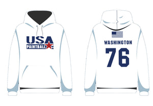 Team USA Paintball Hoodie - 2023 U19 Logo White